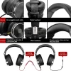 Casca OneOdio cu fir detasabil, tip over ear, utilizare profesionala, DJ, conectare prin Jack 3.5 mm | Jack 6.35 mm, difuzor 50 mm, impedanta 32 Ohm, negru, &quot;Pro10-Black&quot; (timbru verde 0.8lei)