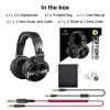 Casca OneOdio cu fir detasabil, tip over ear, utilizare profesionala, DJ, conectare prin Jack 3.5 mm | Jack 6.35 mm, difuzor 50 mm, impedanta 32 Ohm, negru, &quot;Pro10-Black&quot; (timbru verde 0.8lei)