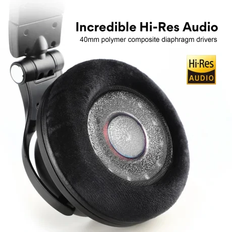 Casca OneOdio cu fir detasabil, tip over ear, utilizare profesionala, multimedia, conectare prin Jack 3.5 mm, difuzor 40 mm, impedanta 250 Ohm, negru, &quot;Monitor-80&quot; (timbru verde 0.8lei)