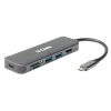 HUB extern D-LINK, porturi 2 x SuperSpeed USB 3.0, 1 x USB-C with data sync &amp; power delivery up to 60W, 1 x HDMI 4k,Dual-Slot SD/microSD/SDHC/SDXC Card Reader, conectare prin USB Type C, cablu 10 cm, metalic, argintiu &quot;DUB-2327&quot; (include TV 0.8lei)