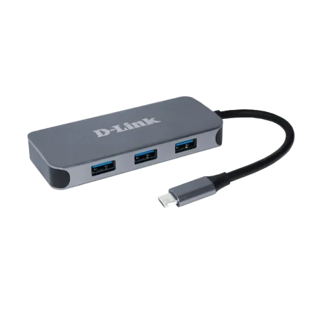 HUB extern D-LINK, porturi 3 x SuperSpeed USB 3.0, 1 x USB-C with data sync &amp;amp; power delivery up to 60W, 1 x HDMI 4k, 1 x RJ-45 Gigabit, conectare prin USB Type C, cablu 10 cm, metalic, argintiu &quot;DUB-2335&quot; (timbru verde 0.8 lei)