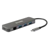HUB extern D-LINK, porturi 3 x SuperSpeed USB 3.0, 1 x USB-C with data sync &amp;amp; power delivery up to 60W, 1 x RJ-45 Gigabit, conectare prin USB Type C, cablu 10 cm, metalic, argintiu &quot;DUB-2334&quot; (timbru verde 0.8 lei)