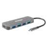 HUB extern D-LINK, porturi 3 x SuperSpeed USB 3.0, 1 x with Quick Charge, 1 x USB-C (Thunderbolt 3) port with data sync 60W, conectare prin USB Type C, cablu 10 cm, metalic, argintiu &quot;DUB-2340&quot; (timbru verde 0.8 lei)