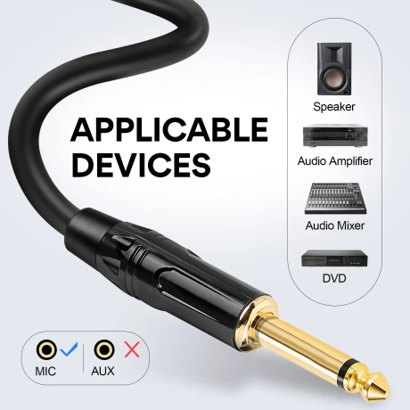 Microfon OneOdio, cu fir, conectare prin Jack 6.35 mm, sensibilitate -53±2dB, impedanta 450 Ohm, metal, negru, &quot;ON55&quot; (timbru verde 0.18lei)