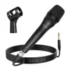 Microfon OneOdio, cu fir, conectare prin Jack 6.35 mm, sensibilitate -53±2dB, impedanta 450 Ohm, metal, negru, &quot;ON55&quot; (timbru verde 0.18lei)