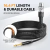 Microfon OneOdio, cu fir, conectare prin Jack 6.35 mm, sensibilitate -53±2dB, impedanta 450 Ohm, metal, negru, &quot;ON55&quot; (timbru verde 0.18lei)