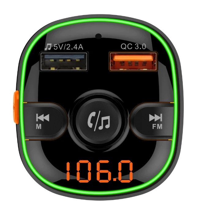 MODULATOR FM AKAI BLUETHOOTH/CHARGER, "FMT-52BT"(timbru verde 0.18 lei) thumb