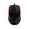 MOUSE DELUX, PC sau NB, cu fir, USB, optic, 1000 dpi, butoane/scroll 3/1, , negru-rosu, &quot;M321BU-BR&quot; (timbru verde 0.18 lei)