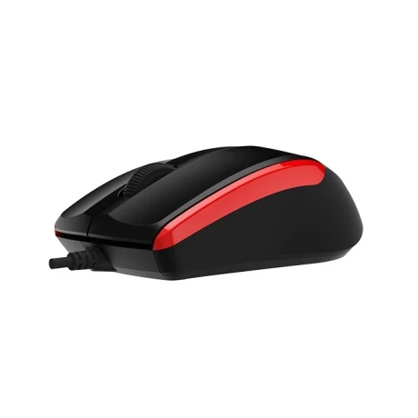 MOUSE DELUX, PC sau NB, cu fir, USB, optic, 1000 dpi, butoane/scroll 3/1, , negru-rosu, &quot;M321BU-BR&quot; (timbru verde 0.18 lei)