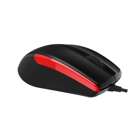 MOUSE DELUX, PC sau NB, cu fir, USB, optic, 1000 dpi, butoane/scroll 3/1, , negru-rosu, &quot;M321BU-BR&quot; (timbru verde 0.18 lei)
