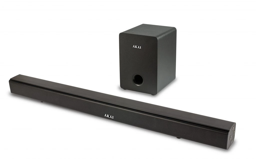 SOUNDBAR AKAI, soundbar 2.1, RMS 70W,  Bluetooth 5.0, cu fir, telecomanda wireless, conector Bluetooth, alimentare 220V, Jack 3.5mm, HDMI, optic, USB, negru, "ASB-6WSW" (timbru verde 2 lei) thumb