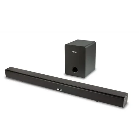 SOUNDBAR AKAI, soundbar 2.1, RMS 70W,  Bluetooth 5.0, cu fir, telecomanda wireless, conector Bluetooth, alimentare 220V, Jack 3.5mm, HDMI, optic, USB, negru, &quot;ASB-6WSW&quot; (timbru verde 2 lei)