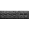 TASTATURA DELUX, cu fir, 105 taste, format standard, switch , USB, negru, &quot;KA150U&quot; (timbru verde 0.8 lei)