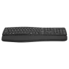 TASTATURA DELUX, wireless, 2.4GHz + BT 2 canale, 106 taste, ergonomica, multimedia, palmrest, ac. 210mAh Li-polimer, USB-C, negru, &quot;GM908CV-BK&quot; (timbru verde 0.8 lei)