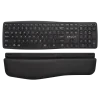 TASTATURA DELUX, wireless, 2.4GHz + BT 2 canale, 106 taste, ergonomica, multimedia, palmrest, ac. 210mAh Li-polimer, USB-C, negru, &quot;GM908CV-BK&quot; (timbru verde 0.8 lei)