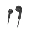 &quot;Advance&quot; Headphones, Earbuds, Microphone, Flat Ribbon Cable, black