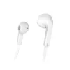 &quot;Advance&quot; Headphones, Earbuds, Microphone, Flat Ribbon Cable, white