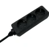 Power Strip, 3-Way, 3 m, black