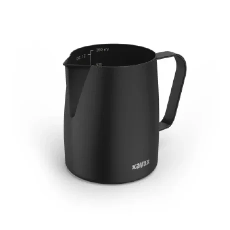 Stainless Steel Barista Milk Jug, Milk Froth Jug, 350ml, matt black