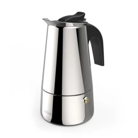 Stainless Steel Espresso Maker for 4 Cups, Stove-top Pot, Incl. Induction, 