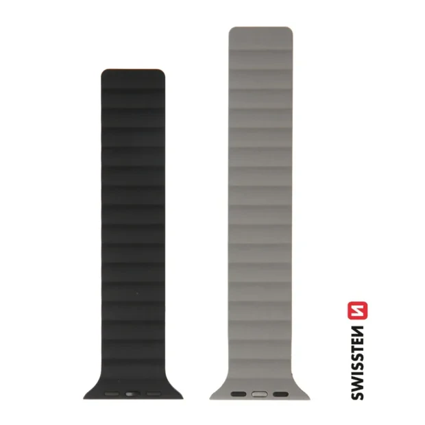 Curea Ceas Silicon Swissten pentru Apple Watch 42/44/45/49 mm Negru