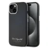 Karl Lagerfeld Grained PU Hotel RSG Zadni Kryt pro iPhone 15 Black