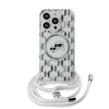 Husa Karl Lagerfeld IML Monogram Crossbody K&CH Heads MagSafe pentru iPhone 13 Pro Max Transparent thumb