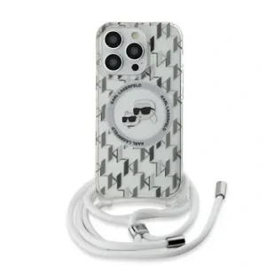 Husa Karl Lagerfeld IML Monogram Crossbody K&amp;CH Heads MagSafe pentru iPhone 13 Pro Max Transparent