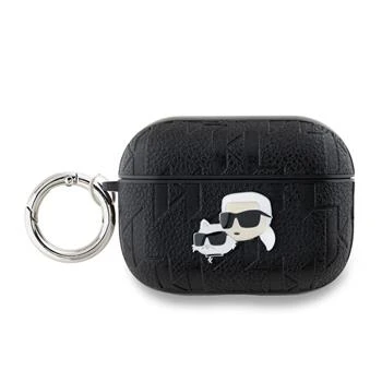 Husa Karl Lagerfeld PU Embossed Karl and Choupette Heads pentru AirPods Pro 2, Negru thumb