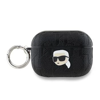 Husa Karl Lagerfeld PU Embossed Karl Head pentru AirPods 3 Black thumb