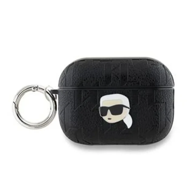 Husa Karl Lagerfeld PU Embossed Karl Head pentru AirPods 3 Black