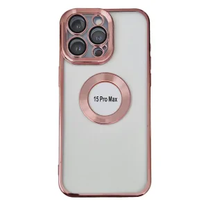 Husa Spate Beauty Lens Frame Joe pentru iPhone 15 Pro Max Roz
