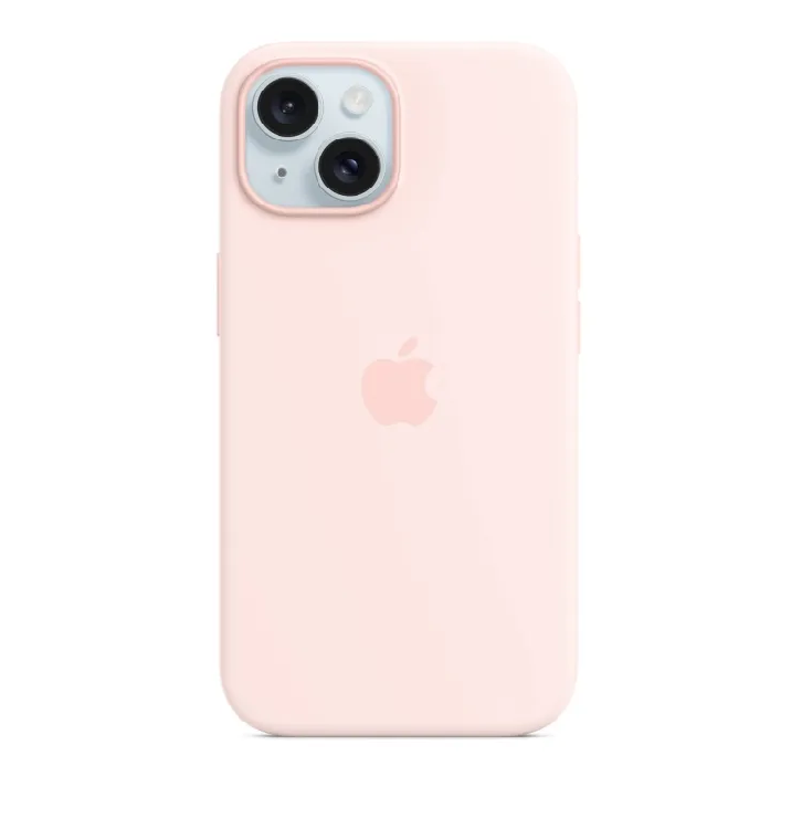 Husa Spate Apple Silicon MagSafe pentru iPhone 15 Roz thumb