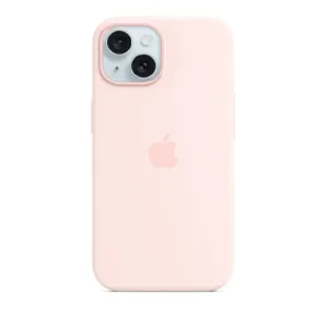 Husa Spate Apple Silicon MagSafe pentru iPhone 15 Roz