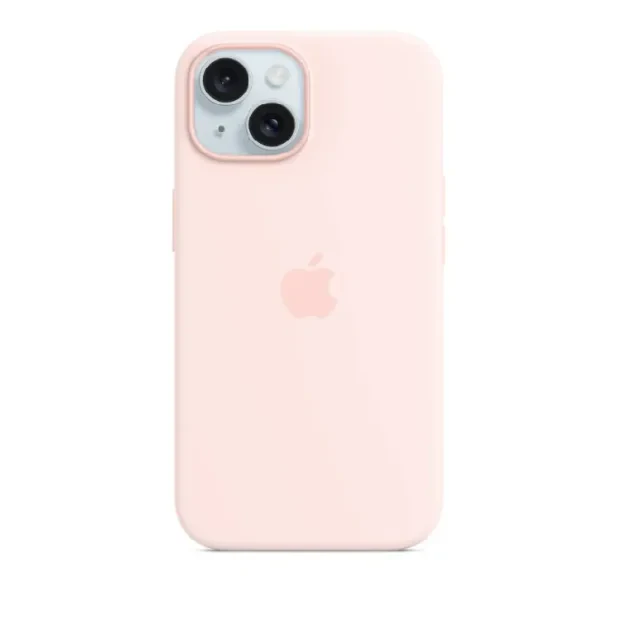 Husa Spate Apple Silicon MagSafe pentru iPhone 15 Roz