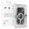 Husa Spate Silicon Tel Protect MagSafe pentru iPhone 15 Floral Transparent