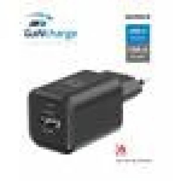 Incarcator Retea Swissten Gan 1x USB-C 45W PD+1XUSB-A 18W Negru