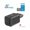 Incarcator Retea Swissten Gan 2x USB-C 65W PD+1XUSB-A 65W Negru