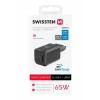 Incarcator Retea Swissten Gan 2x USB-C 65W PD+1XUSB-A 65W Negru