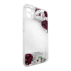 Husa Spate Silicon Tel Protect pentru Samsung Galaxy A05 Floral Transparent