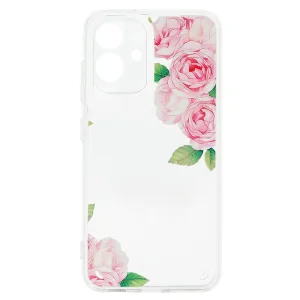 Husa Spate Silicon Tel Protect pentru Samsung Galaxy A05 Floral Transparent