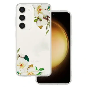 Husa Spate Silicon Tel Protect pentru Samsung Galaxy S24 Floral Transparent