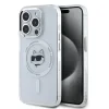 Karl Lagerfeld IML Choupette Head Metal Frame MagSafe pentru iPhone 15 Pro Max Transparent
