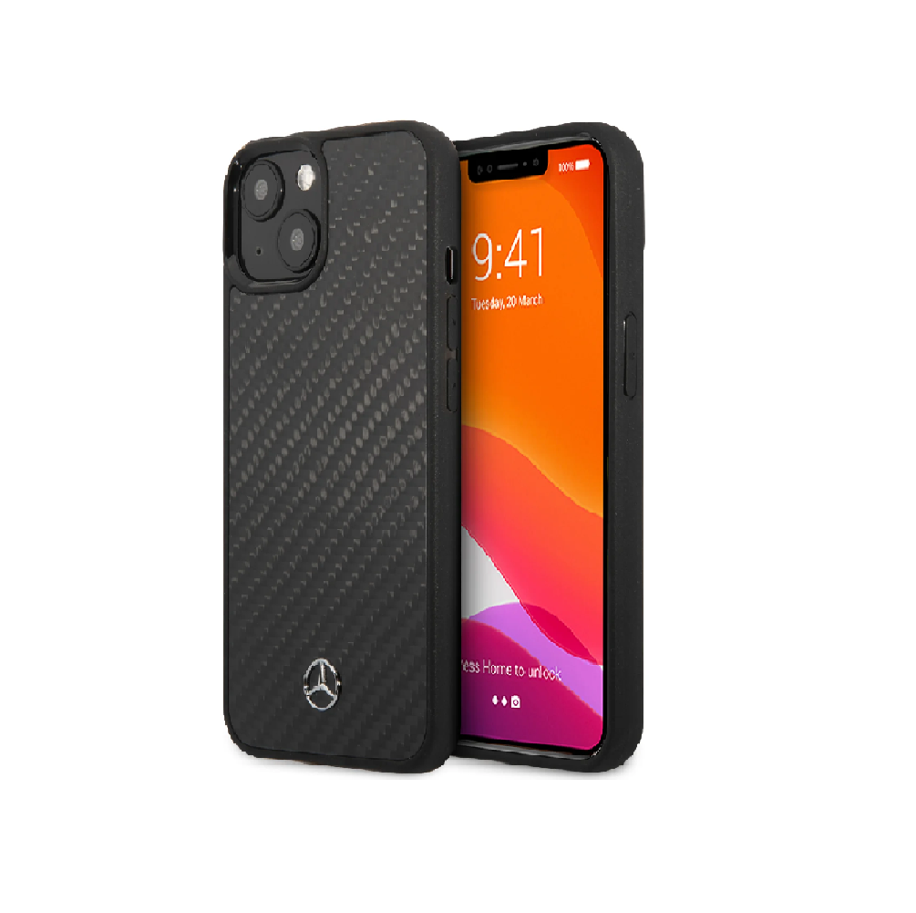Husa Cover Mercedes Dynamic Carbon pentru iPhone 12 Mini Black thumb
