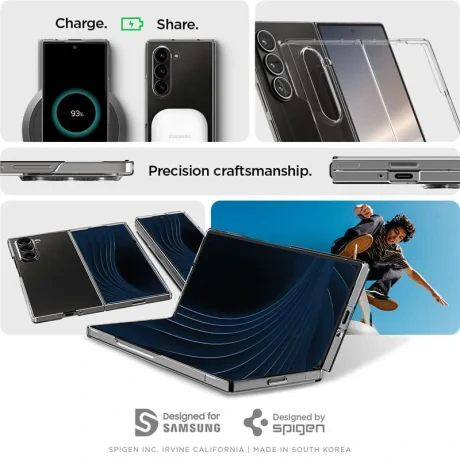 Husa Spigen Air Skin, pentru  Samsung Galaxy Z Fold6 transparent