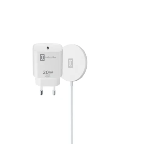 Set Incarcator Cellularline Retea si MagSafe Alb
