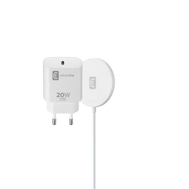 Set Incarcator Cellularline Retea si MagSafe Alb