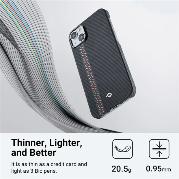 Husa Spate Pitaka Fusion Weaving MagEZ pentru iPhone 14 Plus Negru
