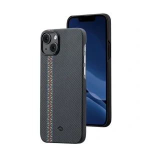 Husa Spate Pitaka Fusion Weaving MagEZ pentru iPhone 14 Plus Negru