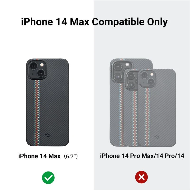 Husa Spate Pitaka Fusion Weaving MagEZ pentru iPhone 14 Plus Negru thumb